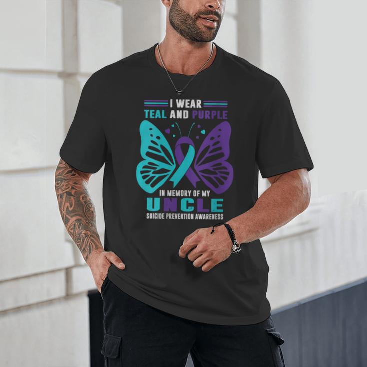 I Wear Teal And Purple In Memory Of My Uncle Unisex T-Shirt I Wear Teal And Purple In Memory Of My Uncle Unisex T-Shirt