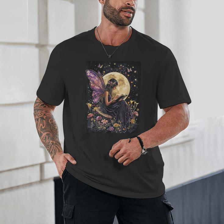Whimsical Book Fairy Reading Bookish Fairycore Unisex T-Shirt Whimsical Book Fairy Reading Bookish Fairycore Unisex T-Shirt