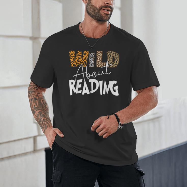 WILD ABOUT READING Reading Books Bookworm Library Day Unisex T-Shirt