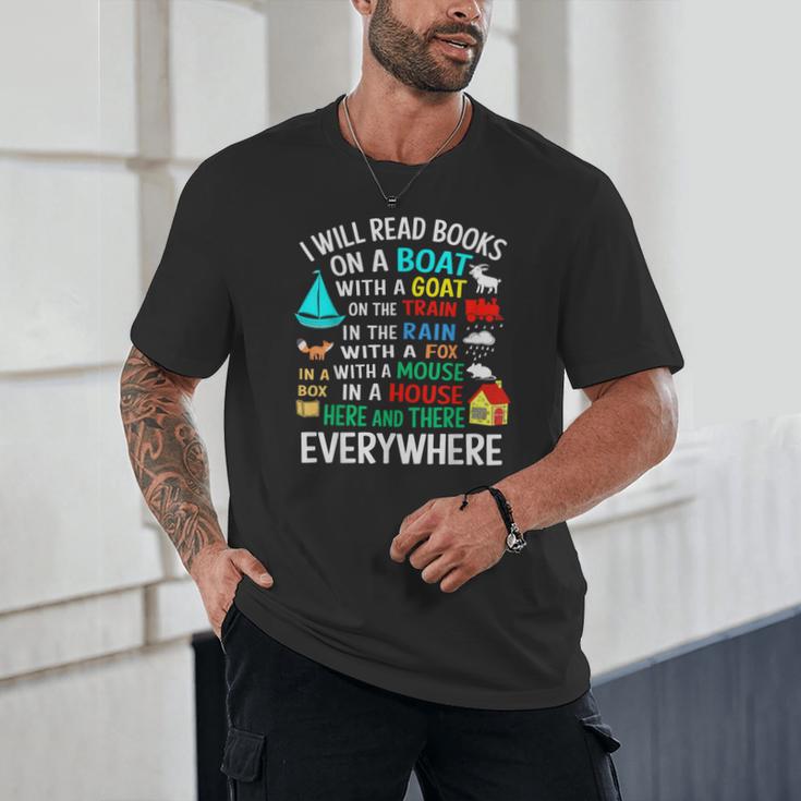 I Will Read Books On A Boat & Everywhere Unisex T-Shirt