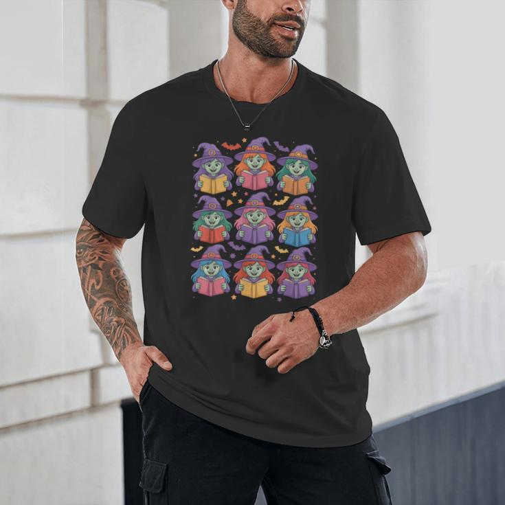 Witches Reading Books Halloween Cute Teens Kids Unisex T-Shirt Witches Reading Books Halloween Cute Teens Kids Unisex T-Shirt