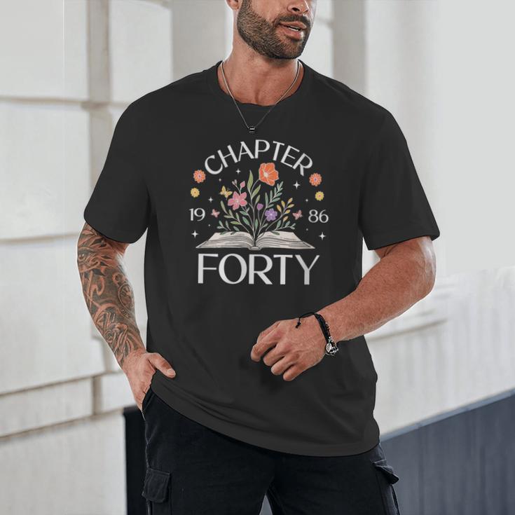 Women's 1986 Chapter Forty 40th Birthday Wildflower Book 40 Year Old Unisex T-Shirt Women's 1986 Chapter Forty 40th Birthday Wildflower Book 40 Year Old Unisex T-Shirt