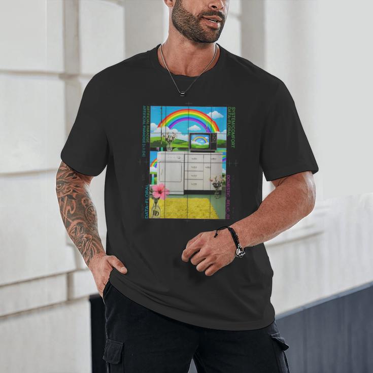 Women's Frutiger Aero Aesthetic Rainbow Glitch Art Unisex T-Shirt Women's Frutiger Aero Aesthetic Rainbow Glitch Art Unisex T-Shirt