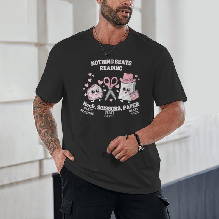 Women's Nothing Beats Reading Book Lover Statement Unisex T-Shirt