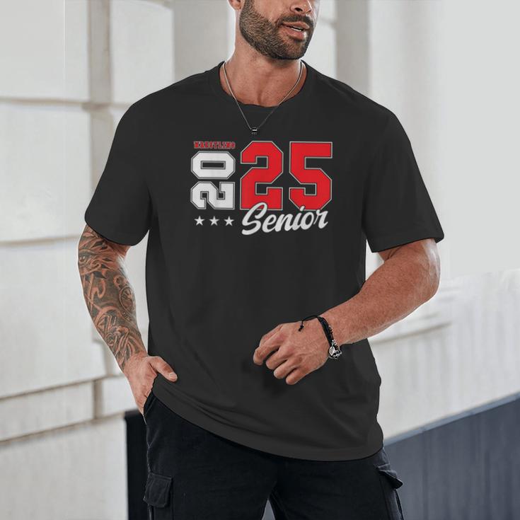 Wrestling Senior Night Wrestling Senior 2025 Graduation 75 Unisex T-Shirt