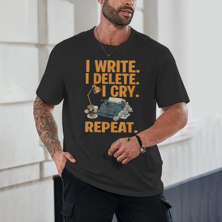 I Write Book Writer Author Book Writing Novelist Unisex T-Shirt