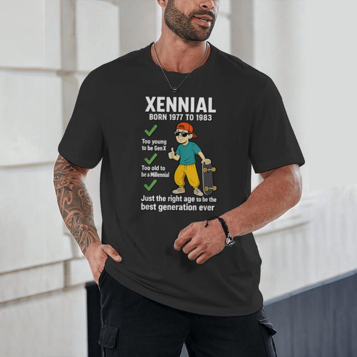 Xennial Born 1977 To 1983 Nostalgia Unisex T-Shirt Xennial Born 1977 To 1983 Nostalgia Unisex T-Shirt