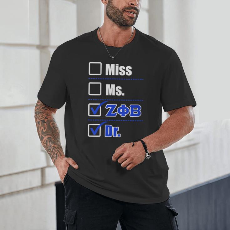 Zeta Phi Beta Doctor Graduation Zeta Phi Beta HBCU Doctor Unisex T-Shirt