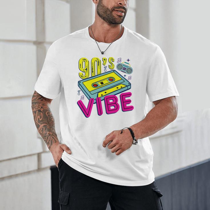 90's Vibe Retro Style Cassette Tape Nostalgia 1990s Party Unisex T-Shirt