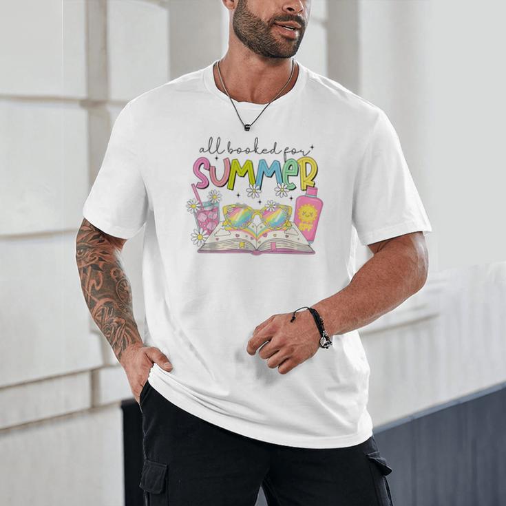 All Booked For Summer Reading Beach Floral Bookish Book Girl Unisex T-Shirt