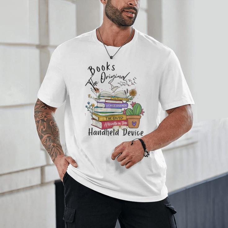 Books Original Handheld Device Reader Literacy Book Lover Unisex T-Shirt Books Original Handheld Device Reader Literacy Book Lover Unisex T-Shirt