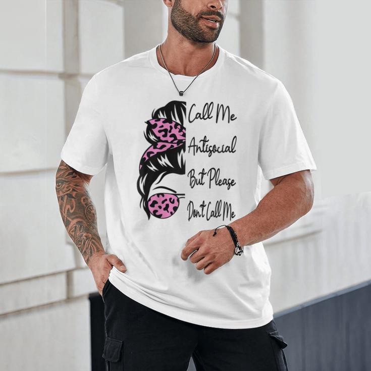 Call Me Antisocial But Please Don't Call Me Introvert Raglan Baseball Tee Unisex T-Shirt
