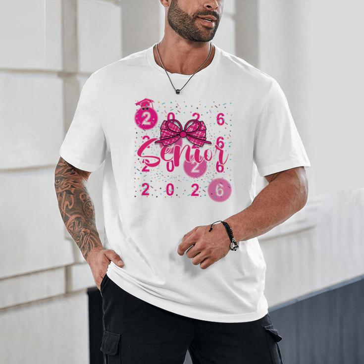 Class Of 2026 Senior Coquette Pink Bow Graduation Family Premium Tri-Blend Unisex T-Shirt
