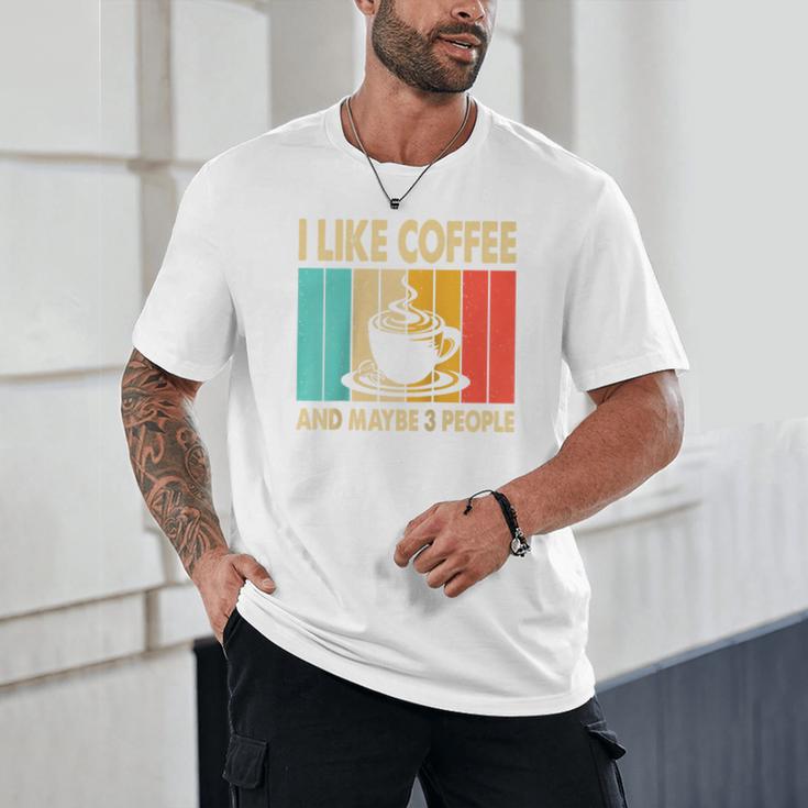 I Like Coffee And Maybe 3 People Introvert Anti-Social Raglan Baseball Tee Unisex T-Shirt I Like Coffee And Maybe 3 People Introvert Anti-Social Raglan Baseball Tee Unisex T-Shirt