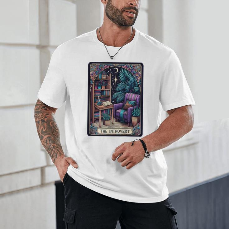 Color Graphic The Introvert Tarot Card Raglan Baseball Tee Unisex T-Shirt Color Graphic The Introvert Tarot Card Raglan Baseball Tee Unisex T-Shirt