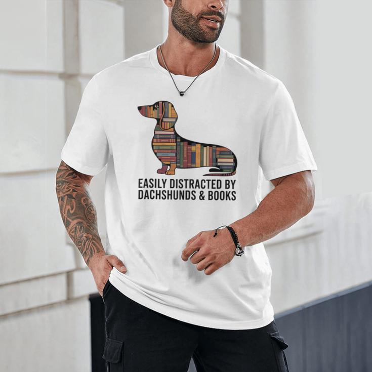 Dachshund Dog Dachshund Decor Books Nerds Dachshund Unisex T-Shirt