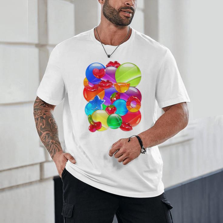 Frutiger Aero Aesthetic Tech Orb Pattern Heart Cherry Lips Raglan Baseball Tee Unisex T-Shirt Frutiger Aero Aesthetic Tech Orb Pattern Heart Cherry Lips Raglan Baseball Tee Unisex T-Shirt