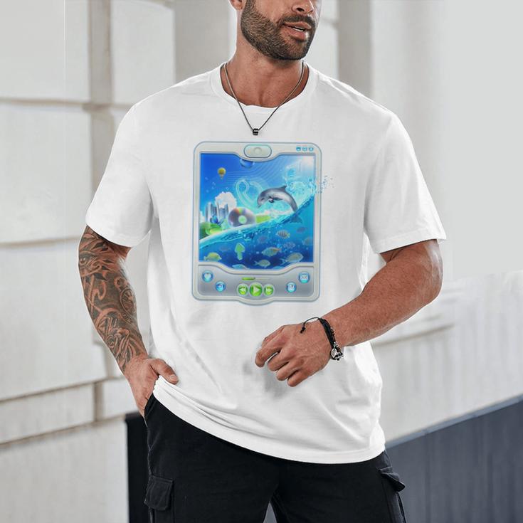 Frutiger Aero Skeuomorphism User Interface Nostalgia Premium Tri-Blend Unisex T-Shirt