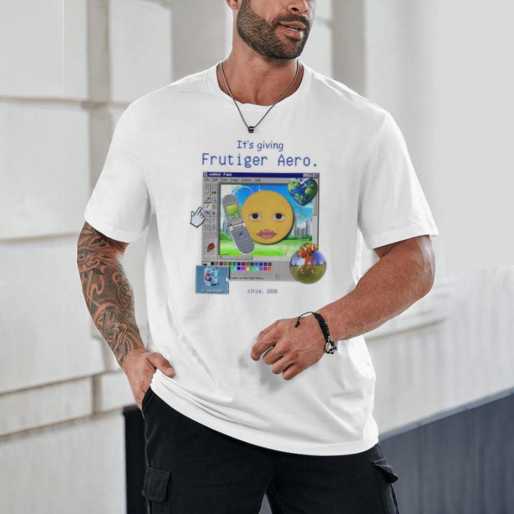 Frutiger Aero Y2K Meme Graphic 2000s Nostalgia Premium Unisex T-Shirt Frutiger Aero Y2K Meme Graphic 2000s Nostalgia Premium Unisex T-Shirt