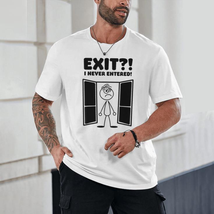 Irony Sarcasm Introvert Dry Humor Cartoon Comic Geek Nerd Unisex T-Shirt