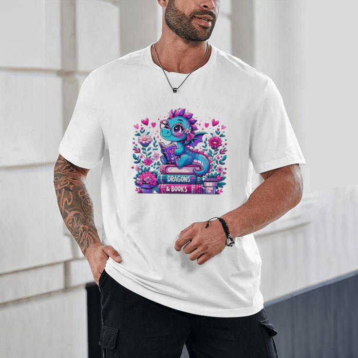 Just A Girl Who Loves Dragons And Books Cute Dragon Reading Premium Tri-Blend Unisex T-Shirt Just A Girl Who Loves Dragons And Books Cute Dragon Reading Premium Tri-Blend Unisex T-Shirt