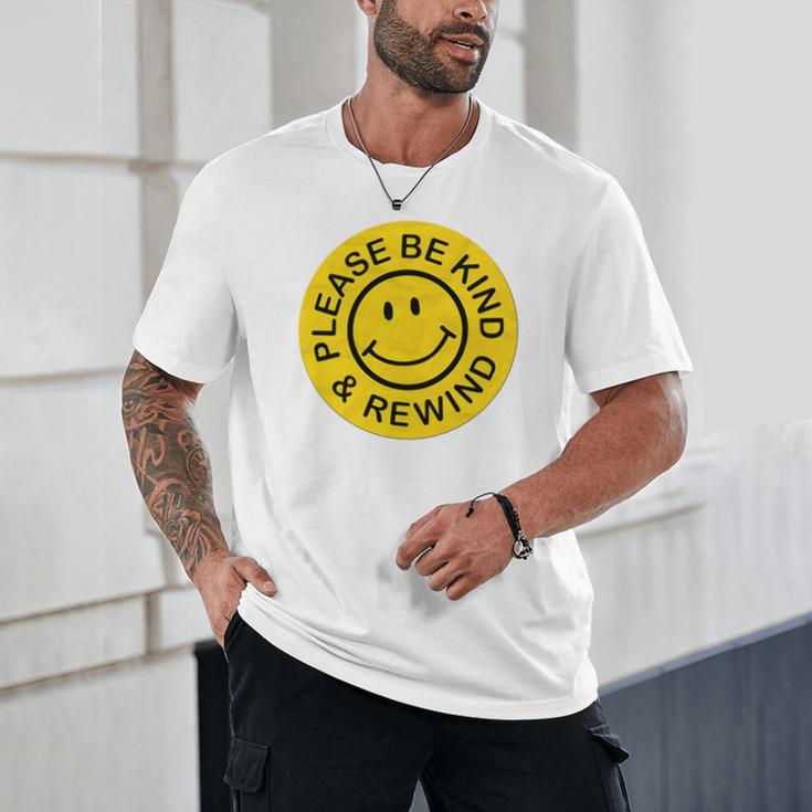 Be Kind Rewind Shirt Retro Nostalgia Sticker 80s 90s Tee Premium Tri-Blend Unisex T-Shirt