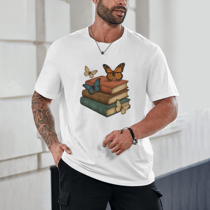 Life Is Better With Butterflies And Books Cute Butterfly Unisex T-Shirt