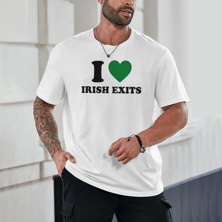 I Love Irish Exits St Patrick's Day Introvert Party Unisex T-Shirt I Love Irish Exits St Patrick's Day Introvert Party Unisex T-Shirt