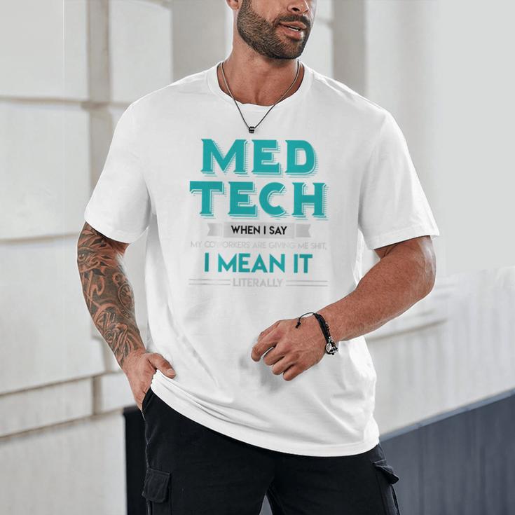 Med Tech Medical Technician Gag Lab Graduation Premium Unisex T-Shirt