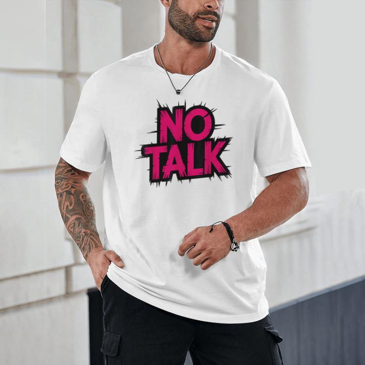 No Small Talk Zone – Introvert Quote Unisex T-Shirt