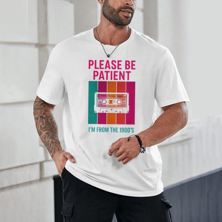 Please Be Patient I'm From The 1900s Retro Cassette Tape Premium Tri-Blend Unisex T-Shirt