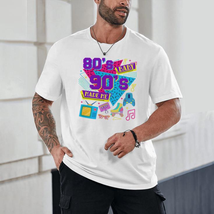 Retro 1980s 80's Baby 1990s 90's Made Me Nostalgia Birthday Premium Tri-Blend Unisex T-Shirt