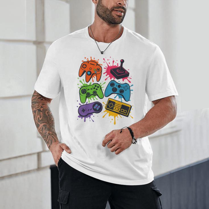 Retro Gamer Controller 80s 90s Video Game Arcade Nostalgia Unisex T-Shirt