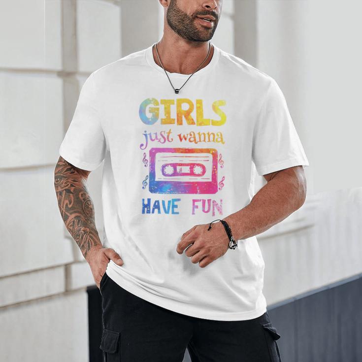 Retro Girls Just Wanna Have Fun Nostalgia 1980s 80's Premium Tri-Blend Unisex T-Shirt