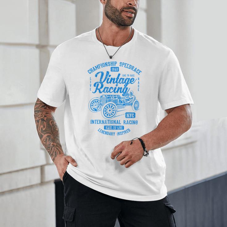 Vintage Racing Automotive Nostalgia Distressed Car Unisex T-Shirt