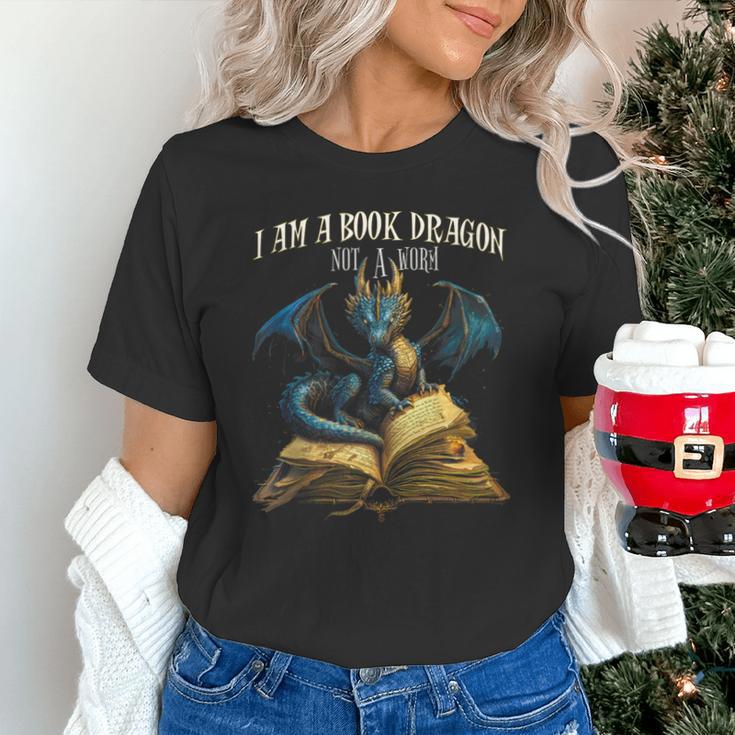 3 Bookish Quote I Am a Book Dragon Not a Worm Reading Book Unisex T-Shirt