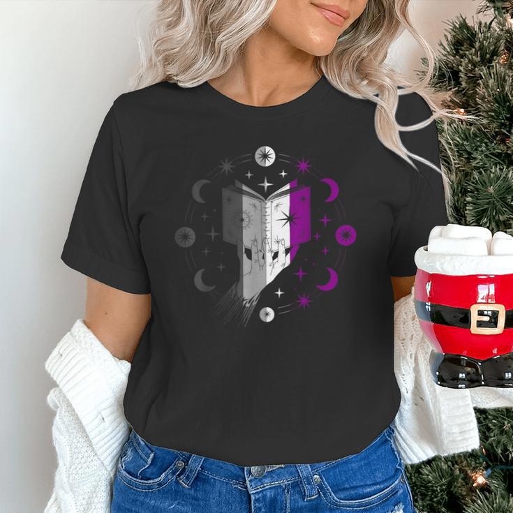 Ace Pride Book With Stars Moons And Magic Hand Unisex T-Shirt Ace Pride Book With Stars Moons And Magic Hand Unisex T-Shirt
