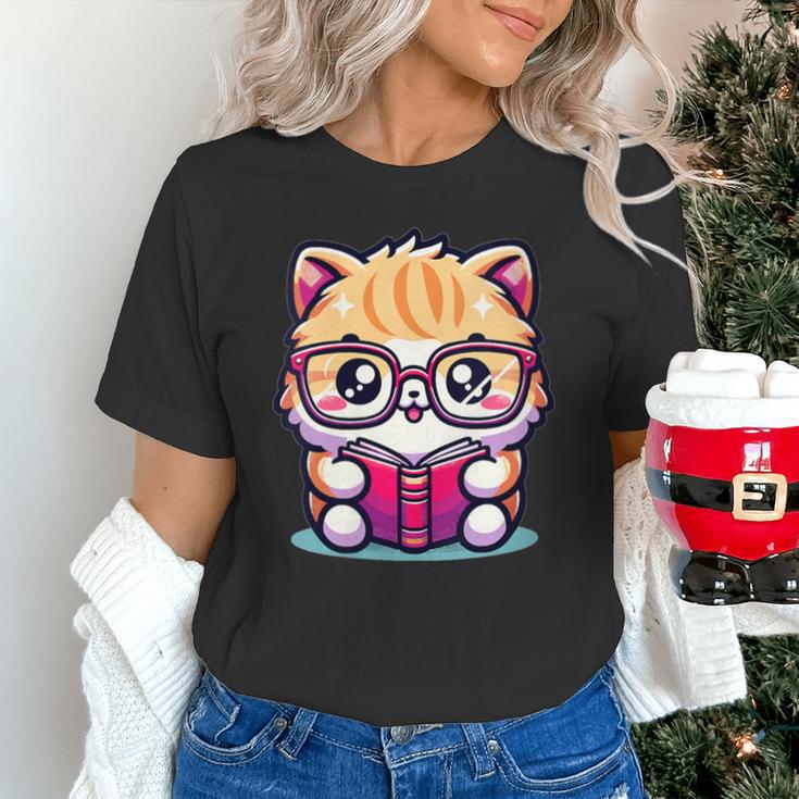 Adorable Book Lover Persian Cat With Reading Glasses Cute Unisex T-Shirt Adorable Book Lover Persian Cat With Reading Glasses Cute Unisex T-Shirt