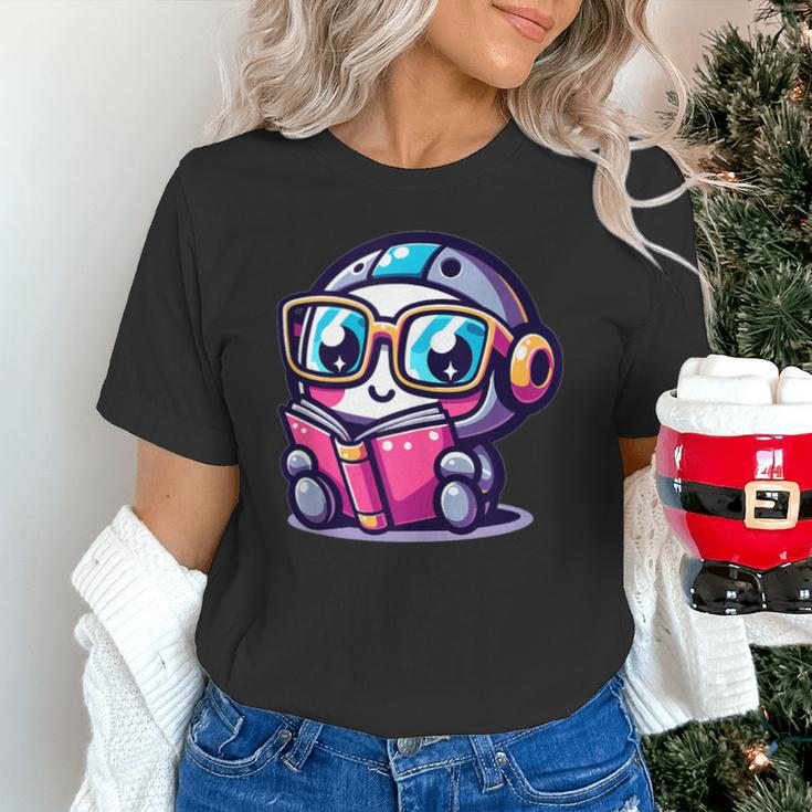 Adorable Book Lover Robot With Reading Glasses Cute Unisex T-Shirt Adorable Book Lover Robot With Reading Glasses Cute Unisex T-Shirt