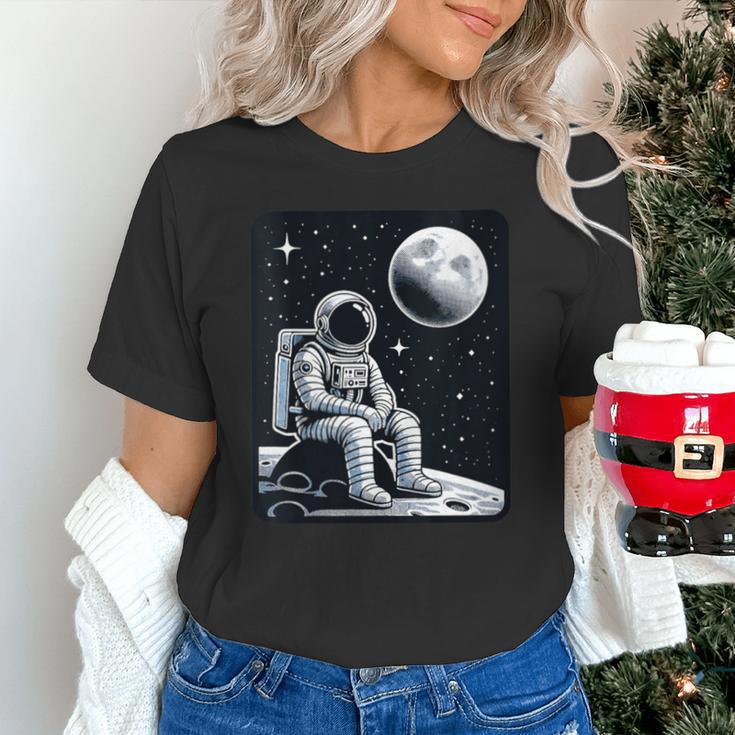 Aesthetic Spaceman Astronaut On The Moon Space Introvert Unisex T-Shirt