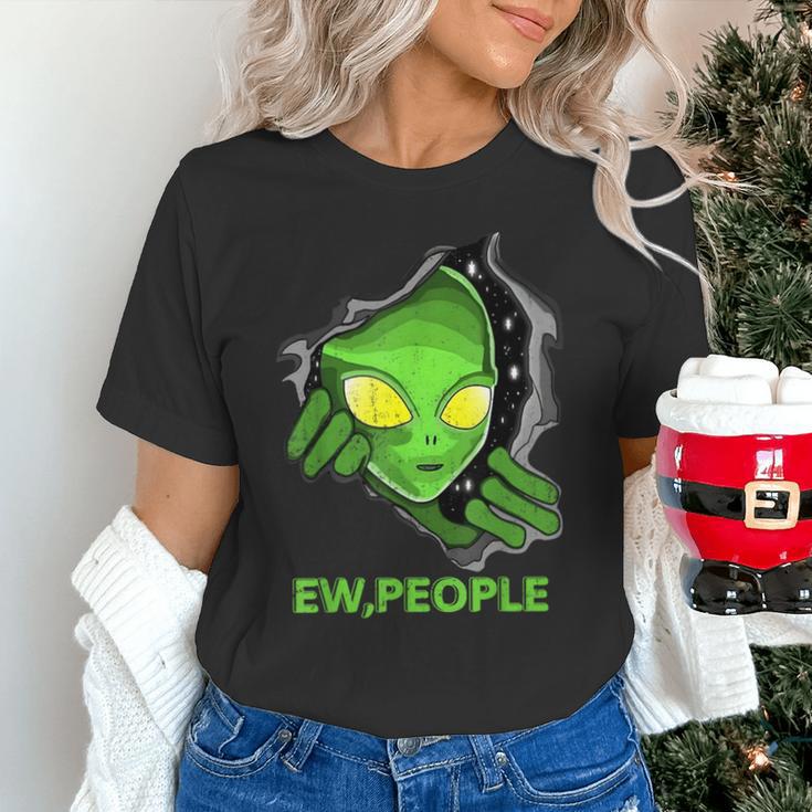 Alien Face Ew People UFO Introvert Meme Men Women Kids Unisex T-Shirt Alien Face Ew People UFO Introvert Meme Men Women Kids Unisex T-Shirt