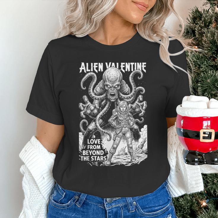 Alien Valentine Science Fiction Vintage Comic Book Unisex T-Shirt Alien Valentine Science Fiction Vintage Comic Book Unisex T-Shirt