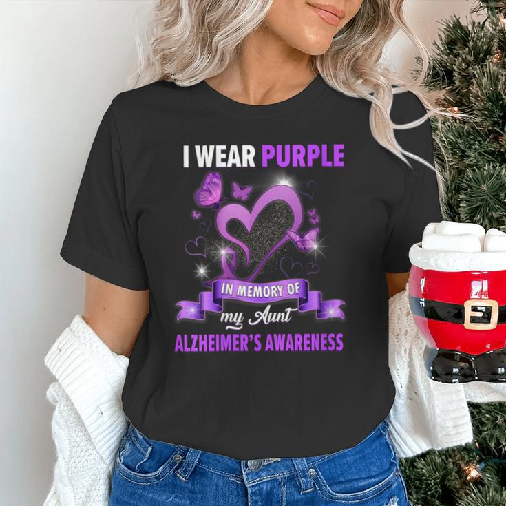 Alzheimer's Awareness I Wear Purple In Memory Of My Aunt Unisex T-Shirt Alzheimer's Awareness I Wear Purple In Memory Of My Aunt Unisex T-Shirt