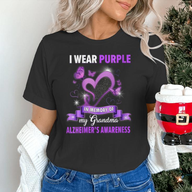 Alzheimer's Awareness I Wear Purple In Memory Of My Grandma Unisex T-Shirt