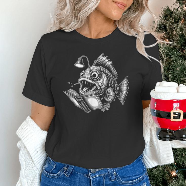 Anglerfish Reading Book Art Unisex T-Shirt