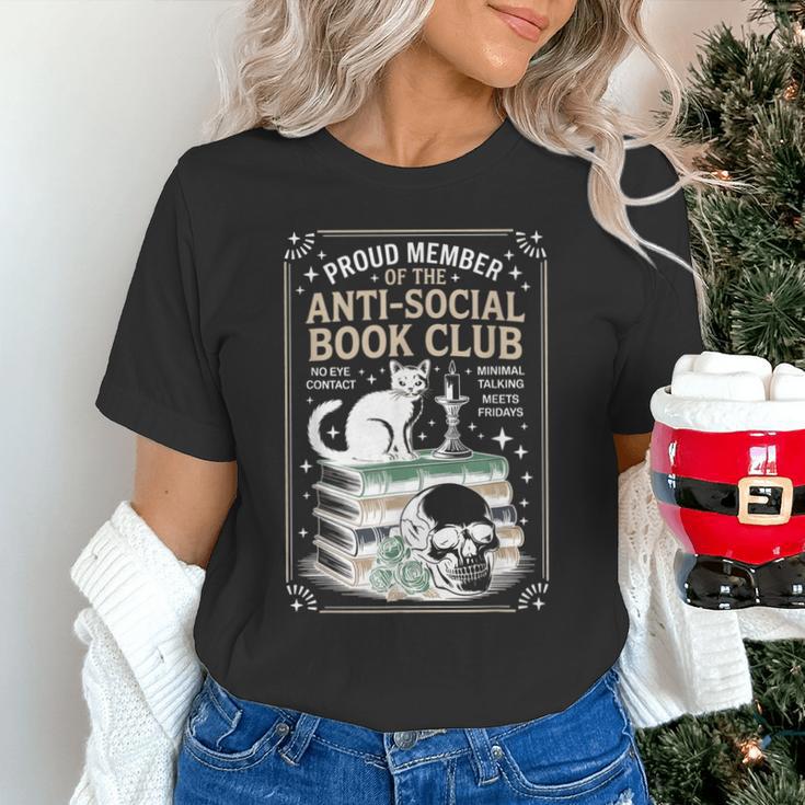 Anti-Social Book-Club Cat Graphic Unisex T-Shirt