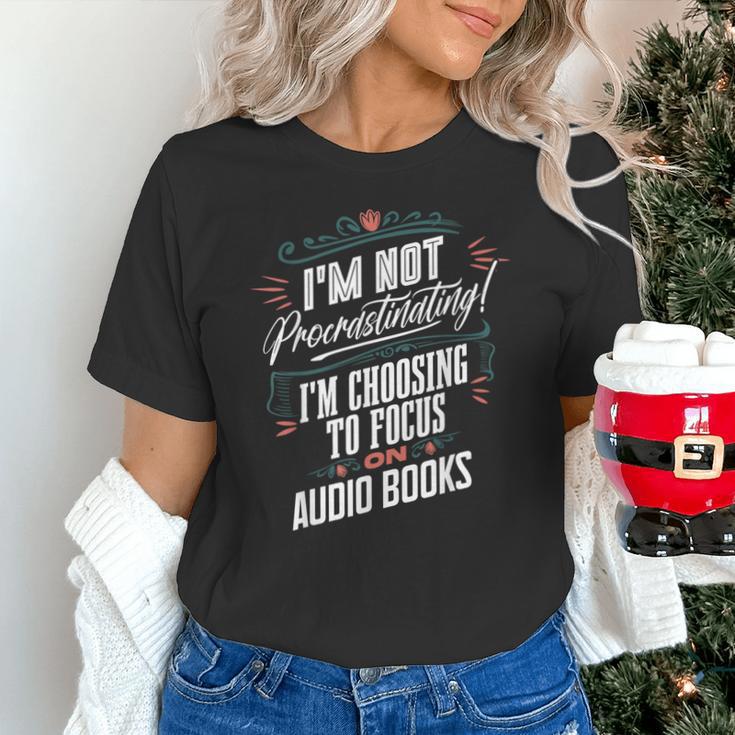 Audiobook Lover I’m Not Procrastinating Book Humor Unisex T-Shirt