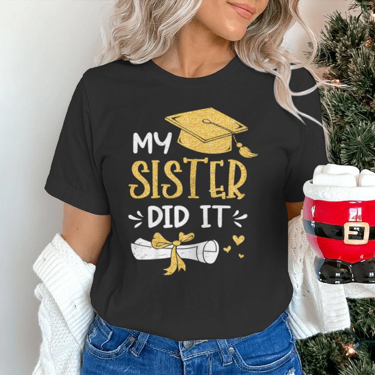 Back To School My Sister Did It Graduation Proud Sister Graduated Female X-Small Unisex T-Shirt