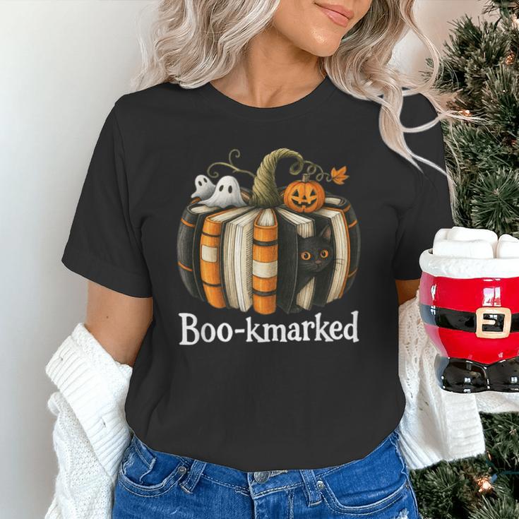 Boo-Kmarked Fall Pumpkin Books Halloween Teacher Teaching Unisex T-Shirt