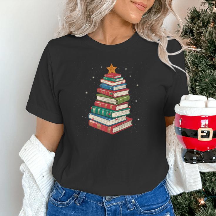 Book Christmas Tree Book Lover Teacher Librarian Men Women Unisex T-Shirt